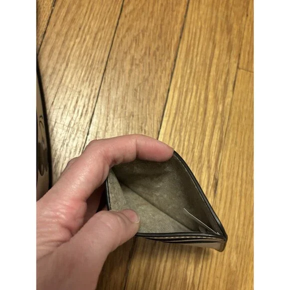 Coach Black Cherry Ergo bag coachtopia leather Card Holder Purse White CL754 - Picture 4 of 14